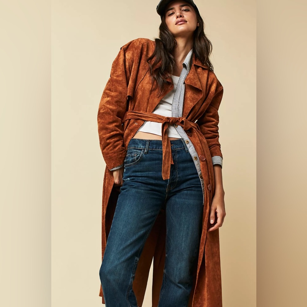 Free People X Blank NYC Vegan Suede Trench